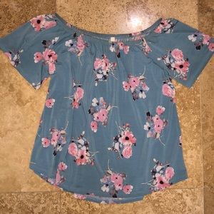 Floral off the shoulder top